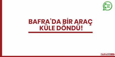 Bafra'da bir otomobil kül oldu