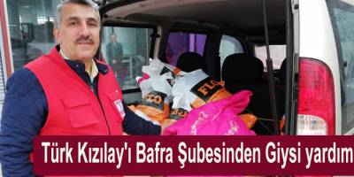 Kızılay'dan Bafra TSD' ne 100 Paket Giysi