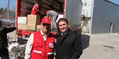 ALMANYA’DAN BAFRA’YA YARDIM VE GÖNÜL KÖPRÜSÜ KURULDU.