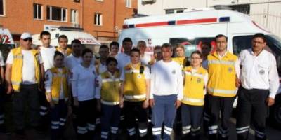 112 ACİL SERVİS EKİPLERİ EYLEM YAPTI