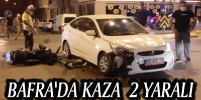 Bafra'da Kaza 2 Yaralı