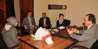 BAFRA ANADOLU LİSESİ ÖĞRENCİLERİ BAŞKAN ŞAHİNLE BİRARADA