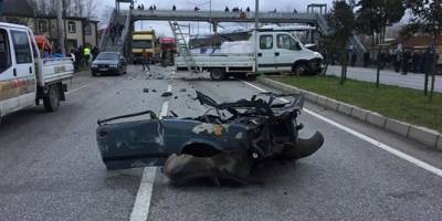 BAFRA DA TRAFİK KAZASI: 1 ÖLÜ, 7 YARALI