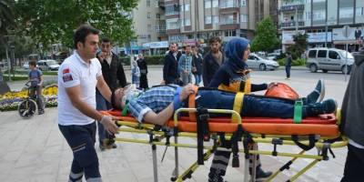 BAFRA'DA ELEKTRİKLİ BİSİKLET KAZASI:1 YARALI