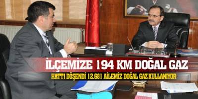 BAFRA'YA 194 KM DOĞAL GAZ HATTI DÖŞENDİ