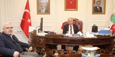 ESKİ GAZİ BELEDİYE BAŞKANI KALDRIM’DAN BAŞKAN DEMİRTAŞ’A ZİYARET