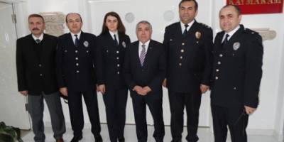 KAYMAKAM HALİS ARSLAN’A POLİS HAFTASI ZİYARETİ