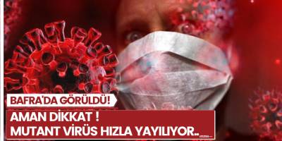 Bafra'da Mutant virüs vakası..