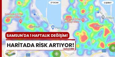 Samsun'un koronavirüs haritasında risk artıyor!