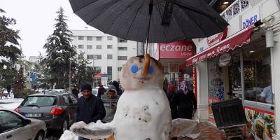 Bafra'da Kardan Adam Keyfi