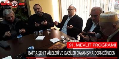 Şehit Aileleri Gaziler Dayanışma Derneğinde Mevlüt Programı