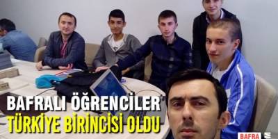 BAFRA'LI GENÇLER TÜBİTAK PROJE YARIŞMASINDA TÜRKİYE 2.Sİ OLDU