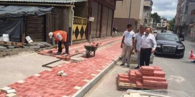 BAFRA'DA KALDIRIM ÇALIŞMALARI