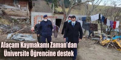 Alaçam Kaymakamı Zaman’dan Üniversite Öğrencine destek