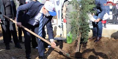 112'nin özel gününde Samsun'da 112 fidan toprakla buluştu