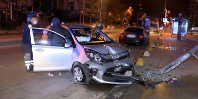 Aracının Kontrolünü kaybeden sürücü korku saçtı