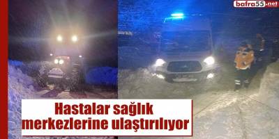 Hastalar sağlık merkezlerine ulaştırılıyor
