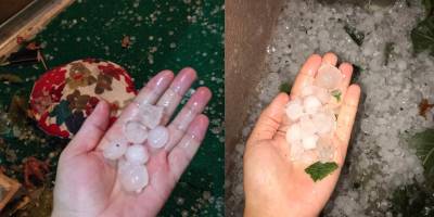 Ceviz büyüklüğündeki dolu böyle yaraladı