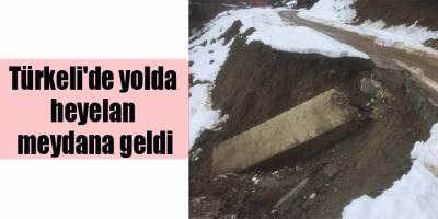 Türkeli'de yolda heyelan meydana geldi