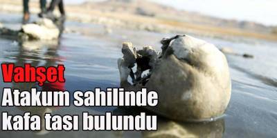 Atakum Sahilinde kafatası ve kemikler bulundu