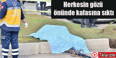 Herkesin gözü önünde kafasına sıktı