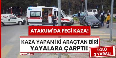 Atakum'da kaza yapan iki araçtan biri yayalara çarptı! 1 ölü, 3 yaralı