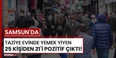 Samsun'da taziye evinde yemek yiyen 25 kişiden 21'i pozitif çıktı!