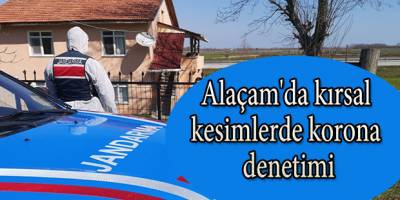 Alaçam'da kırsal kesimlerde korona denetimi