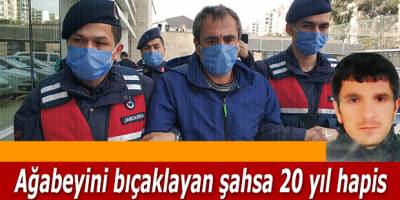 Abisini bıçaklayan şahsa 20 yıl hapis