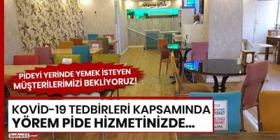 Kovid-19 tedbirleri kapsamında Yörem Pide hizmetinizde...