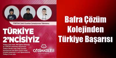 Bafra Çözüm Kolejinden Türkiye Başarısı