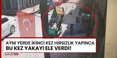 Aynı yerde ikinci kez hırsızlık yapınca bu kez yakayı ele verdi