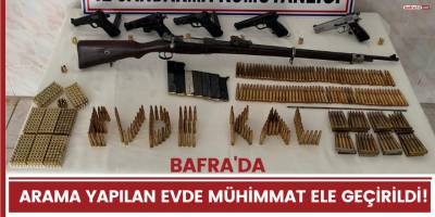 Bafra'da Arama Yapılan Evde Mühimmat Ele Geçirildi!