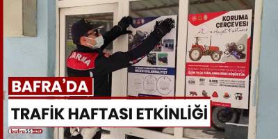 Bafra'da Trafik Haftası etkinliği