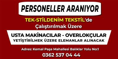 Tek-stildenim iş ilanı