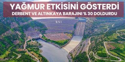 Bafra'da etkili olan yağış barajları doldurdu