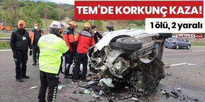 TEM'de korkunç kaza! 1ölü, 2 yaralı