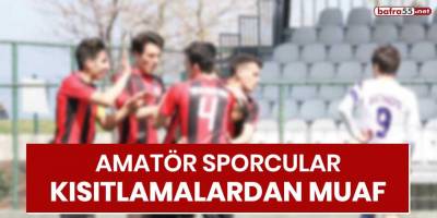 Amatör sporcular kısıtlamalardan muaf
