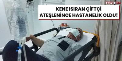 Kene ısıran çiftçi ateşlenince hastanelik oldu!