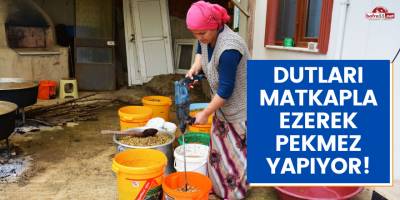 Dutları matkapla ezerek pekmez yapıyor!