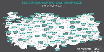 Samsun’daki vaka sayısı 30,97’den 34,36’ya çıktı