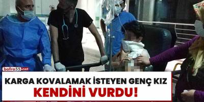 Karga kovalamak isteyen genç kız kendini vurdu!
