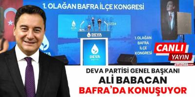 Deva Partisi Genel Başkanı Ali Babacan Bafra'da konuşuyor