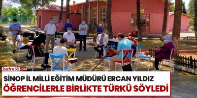 Müdür Yıldız, öğrencilerle birlikte türkü söyledi