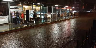 Atakum’da sağanak yağış