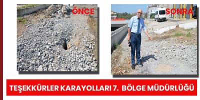 Teşekkürler karayolları 7. Bölge müdürlüğü