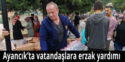 Ayancık’ta vatandaşlara erzak yardımı