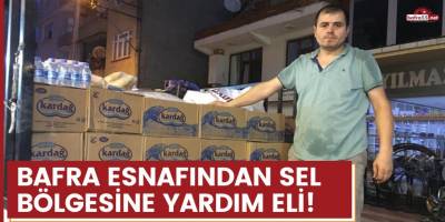 Bafralı esnaflardan Sinop'a yardım eli