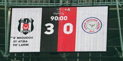 Beşiktaş: 3 - Çaykur Rizespor: 0