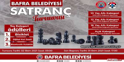 Bafra Belediyesi satranç turnuvası